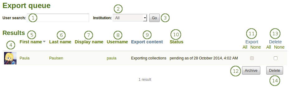 Export queue for Leap2A exports