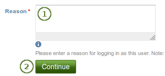 Provide a reason for masquerading as another user