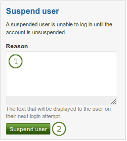 Suspend a user
