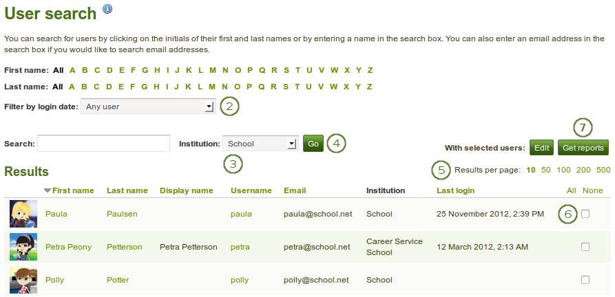 Find users in an institution to change their remote username