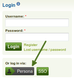User self-registration for an institution with a Persona account