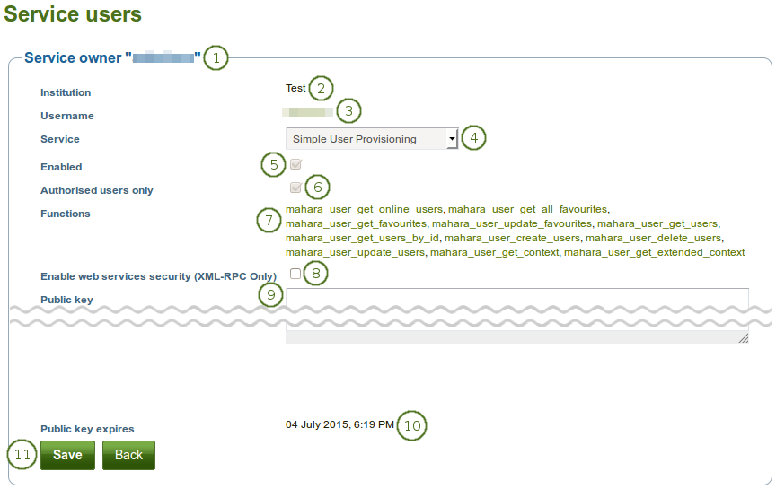 Associate a user with a specific service group