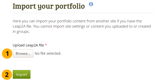 Wählen Sie eine Datei aus, die importiert werden soll