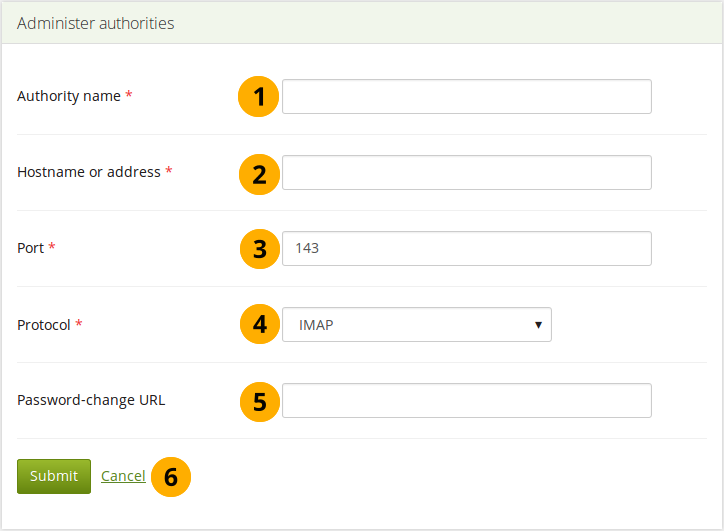 IMAP Authentifizierung einrichten