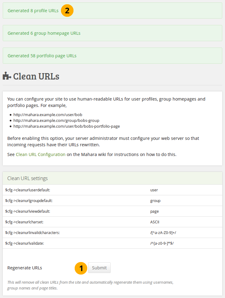 Regenerate clean URLs for existing accounts in bulk