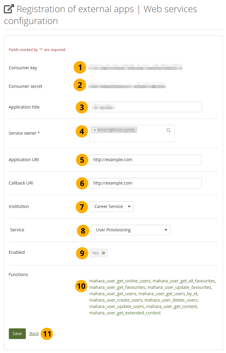 Einen OAuth Service konfigurieren