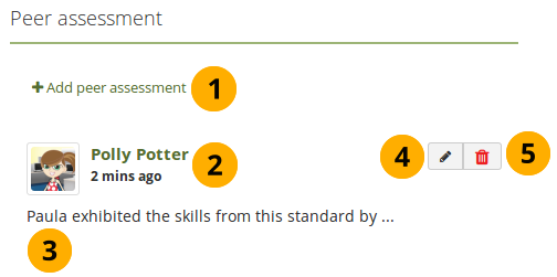 View a peer assessment