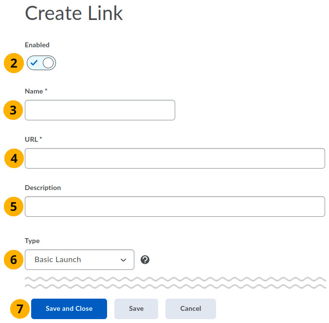 Create a link for an LTI deployment in Brightspace