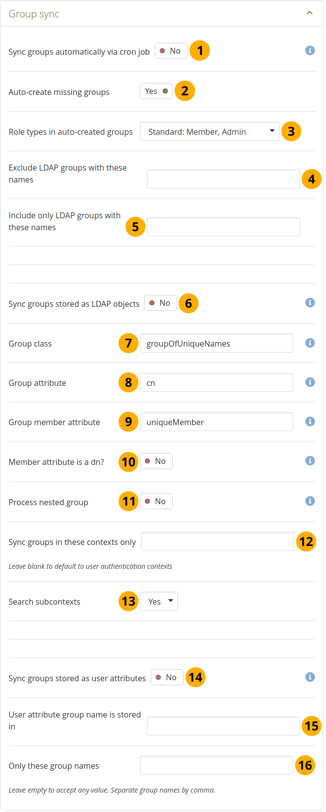 Den LDAP Gruppen-Sync aktivieren