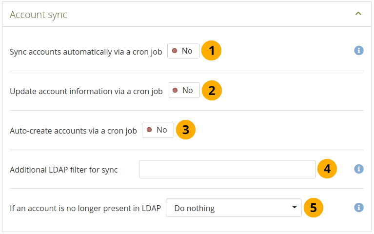 Configure the LDAP account sync