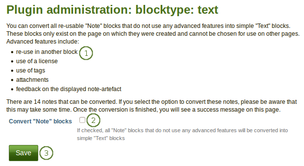 Configure text settings