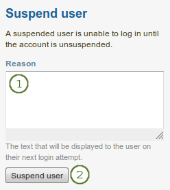 Suspend a user