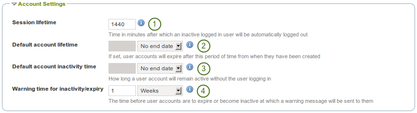 Account settings