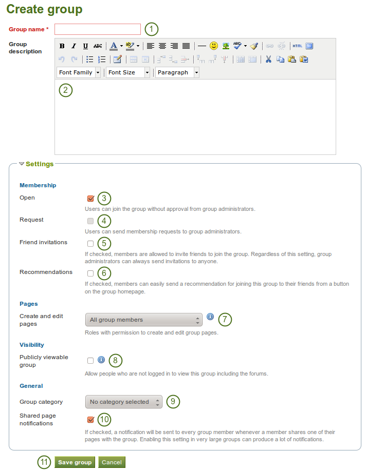 Create a group as a regular user