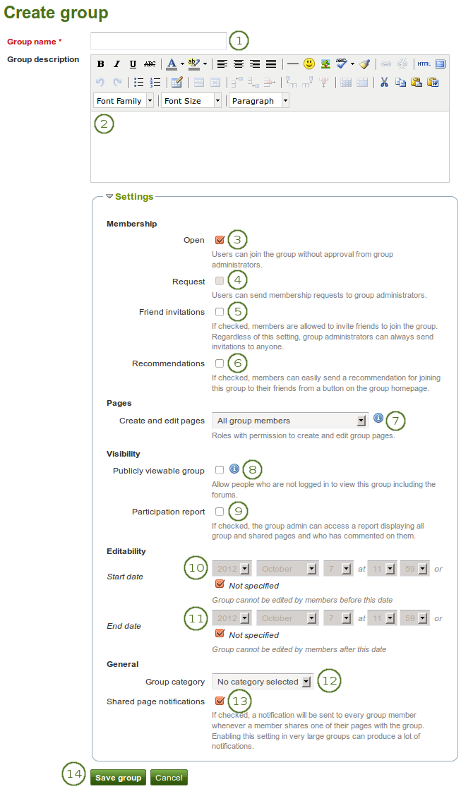 Create a group as a regular user