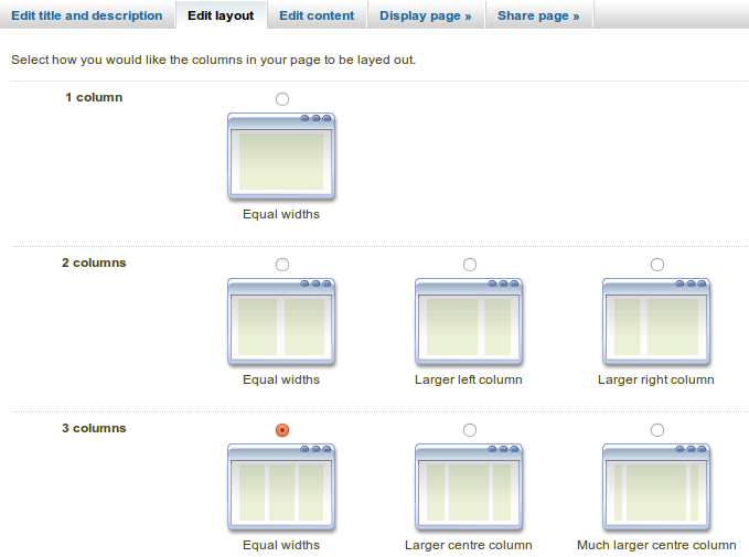 Overall page layout editor