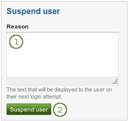 Suspend a user