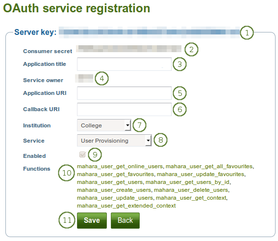 Configure an OAuth service