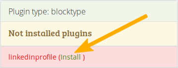 Warning when a plugin is not yet installed