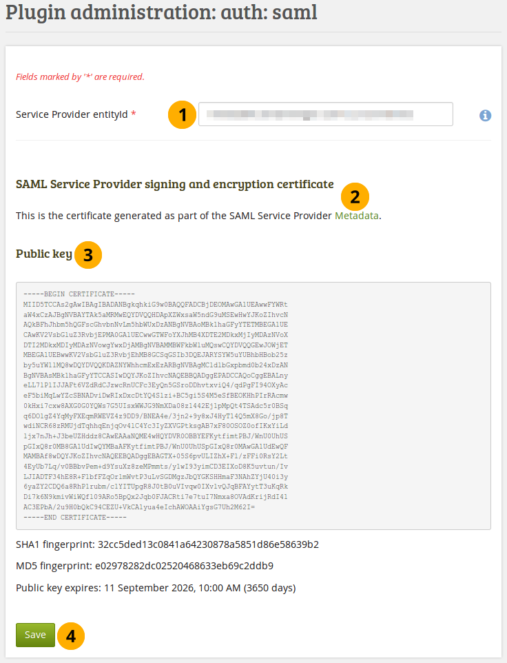 Prepare your site for SAML authentication