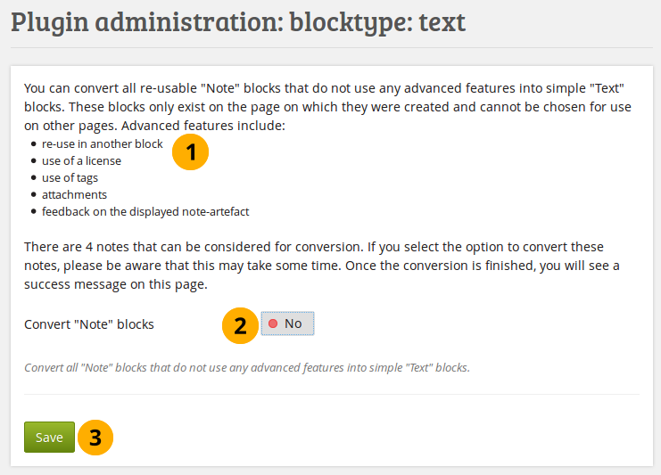 Configure text settings