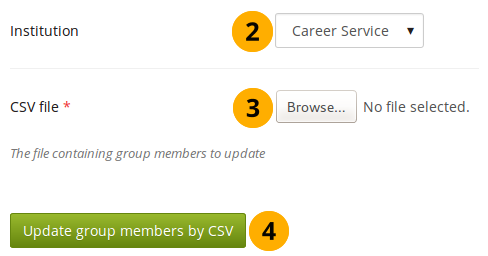 Update group members by CSV