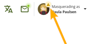 masquerading symbol on account menu