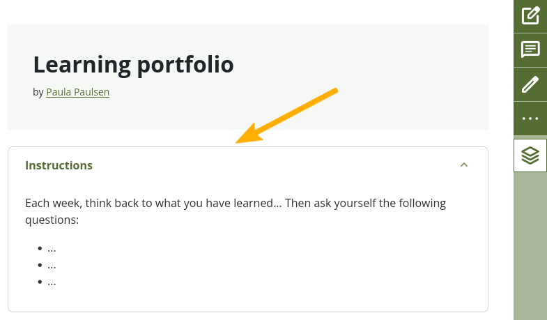 page instructions