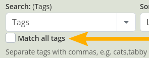 search tags only