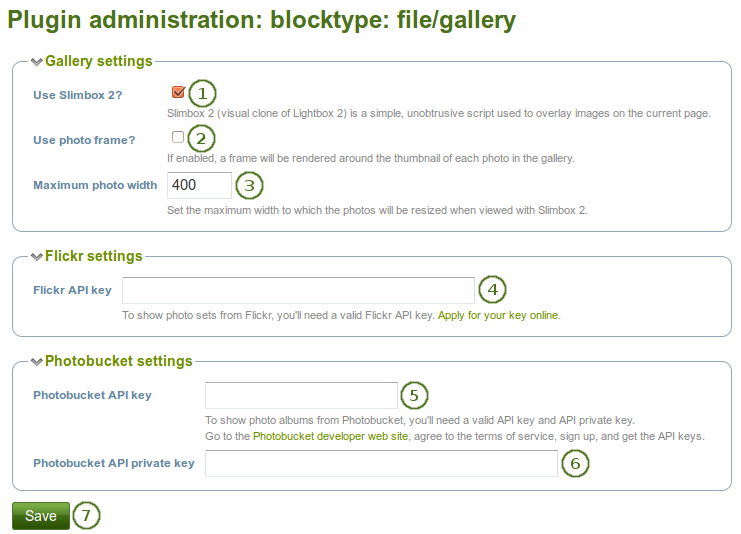 Configure the Image gallery block