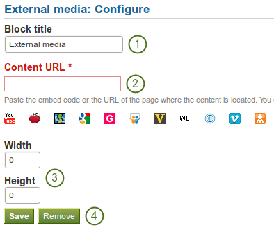 Configure external media