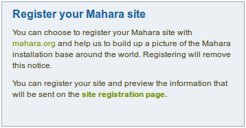 Register your Mahara site