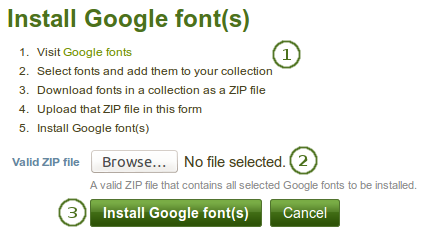 Install Google font(s)