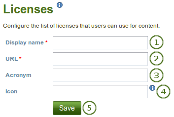 Add a new license to the site