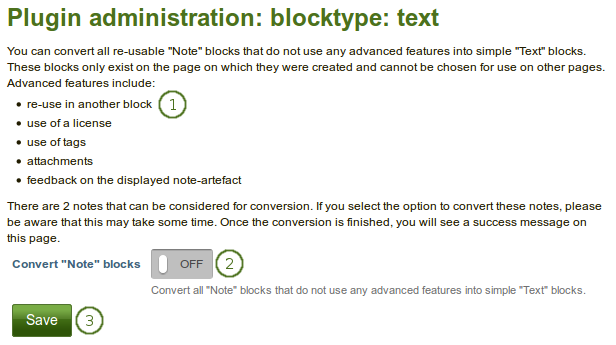 Configure text settings