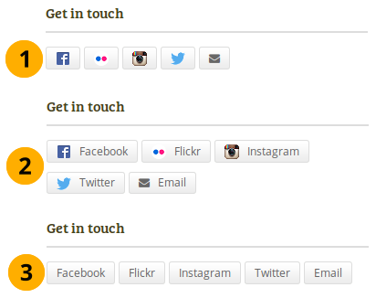 The 3 options for displaying your social media accounts