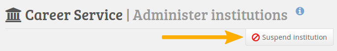 Suspendre une institution
