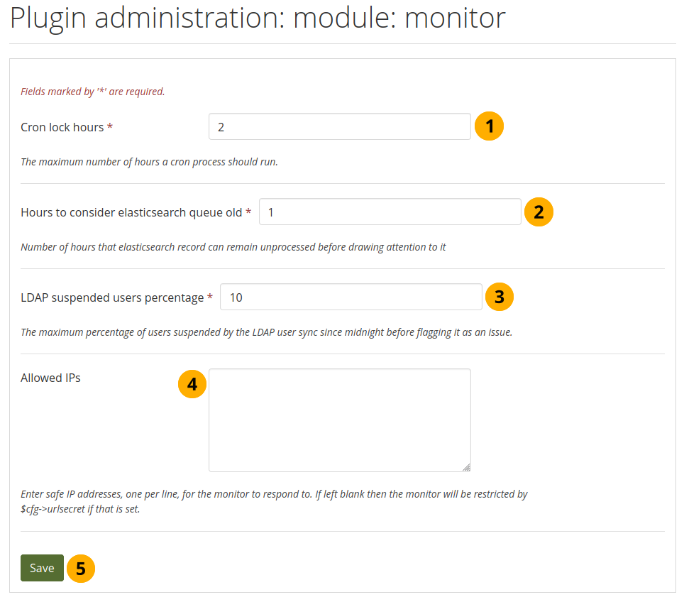 Configure the cron job monitor plugin