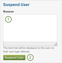 Suspend a user