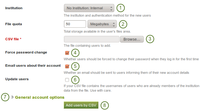 Add users by CSV file