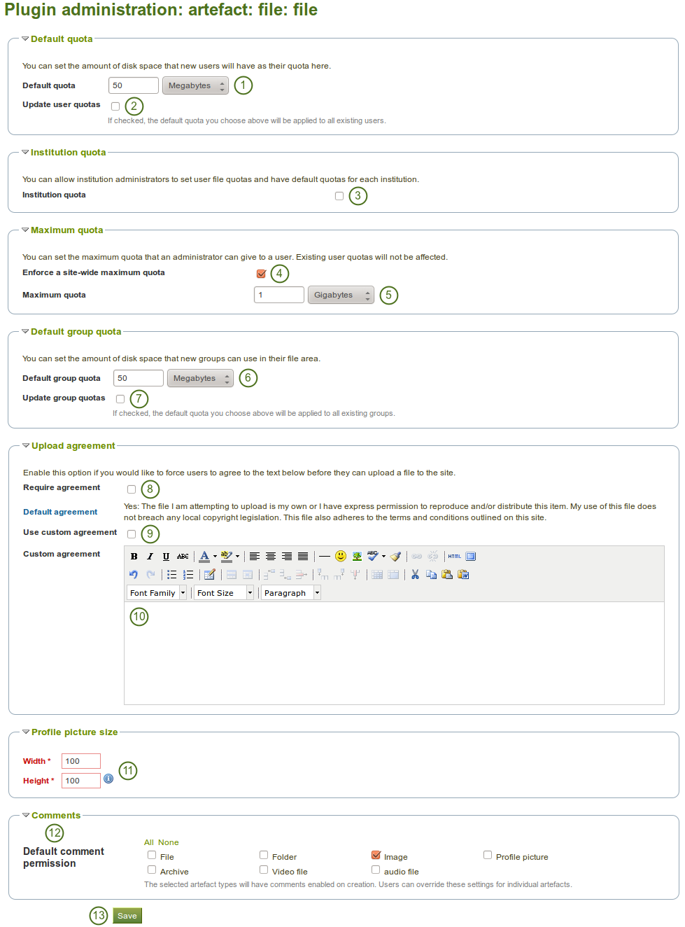 Configure the file plugin