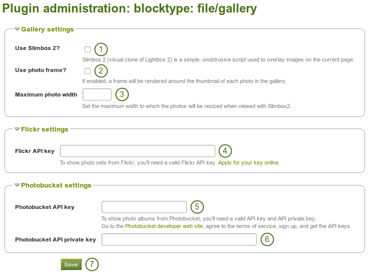 Configure the Image gallery block