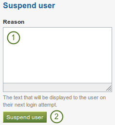 Suspend a user