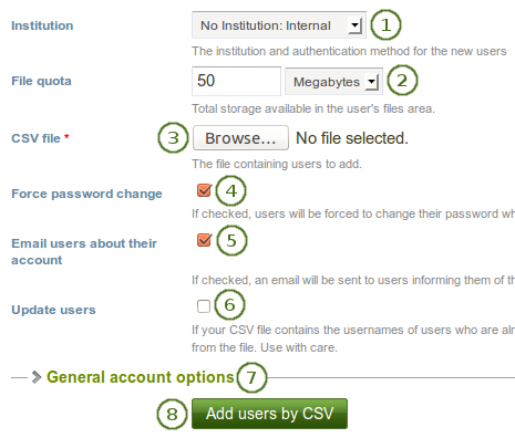 Add users by CSV file