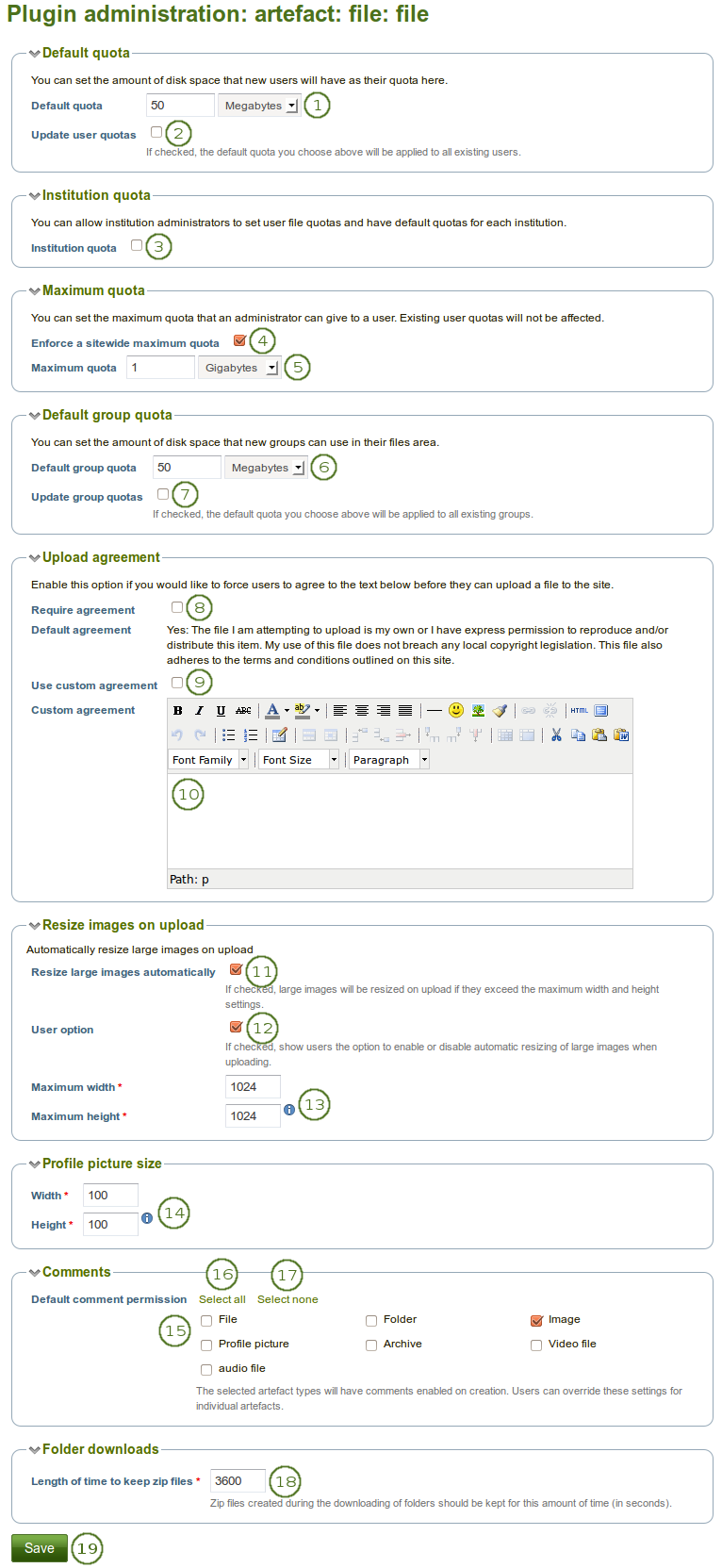 Configure the file plugin