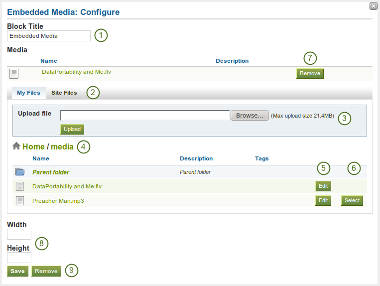 Configure the block Some HTML