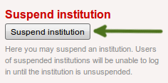 Suspend an institution