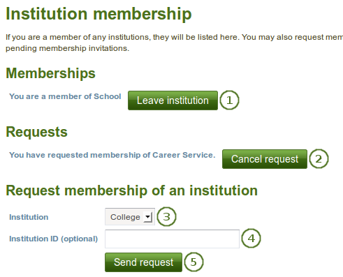 Check on your institution membership