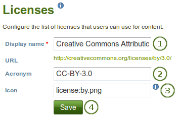 Edit a license on the site