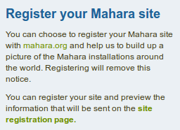 Register your Mahara site